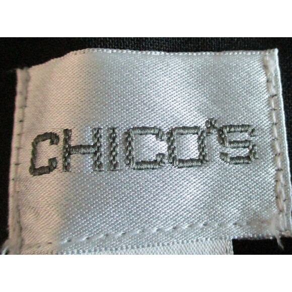 Chico's Women's Black Mid Rise Wide Straight Led Zip Front Dress Pants Size 16 - Picture 6 of 8